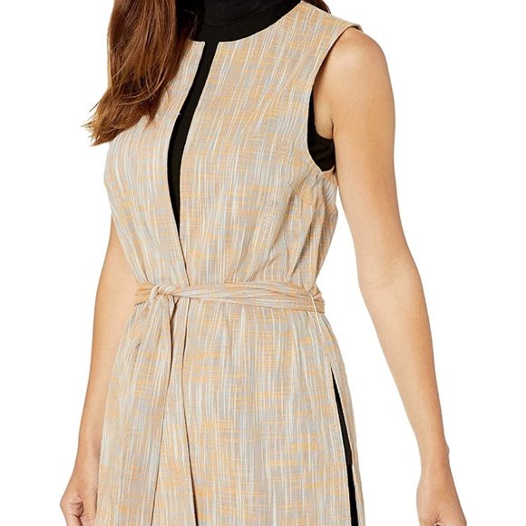 NWT BCBG Basket Weave Tie Waist Vest Dress - Picture 5 of 12